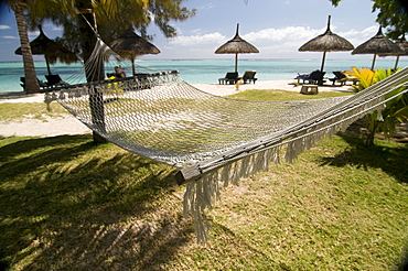 Hammock, beach, Le Paradis, Mauritius, Africa