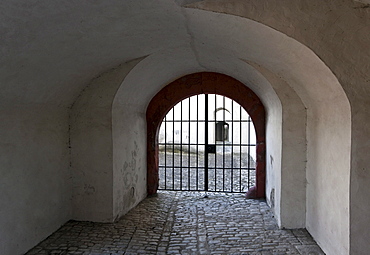 Iron gate in a fortress, Wuerzburg, Bavaria, Germany, Europe