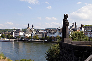 Balduinbruecke bridge, Koblenz, Moselle river, Rhine-Westphalia, Germany, Europe