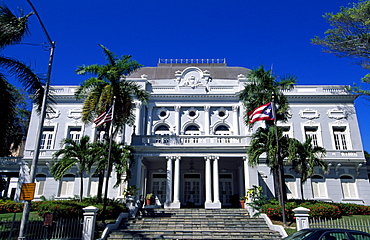 State Department Reception Center, old town, San Juan, Puerto Rico, Caribbean water