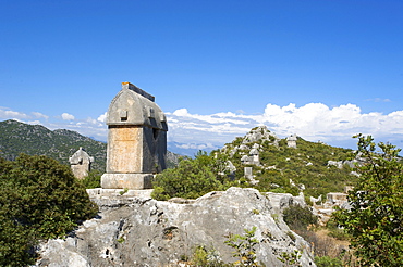 Sarcophagus at Kale, Simena, Lycia, southern coast of Turkey, Western Asia