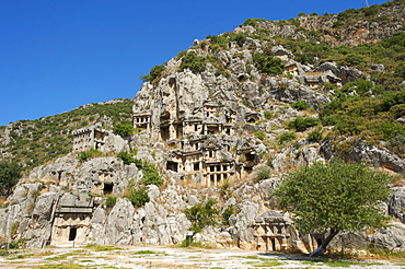 Lycian rock tombs at Myra, Lycia, southern coast of Turkey, Lycia, Turkey