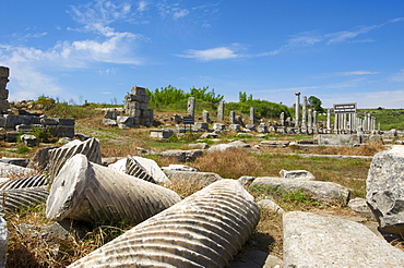 Archaeological excavation site of Perge, Antalya, Turkish Riviera, Turkey