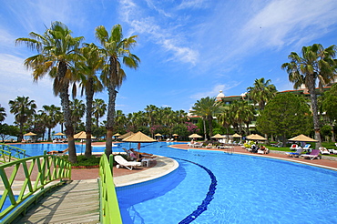 Pool of the Hotel "Defne Star" in Side, Turkish Riviera, Turkey, Western Asia