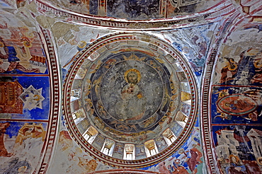 Ceiling paintings in the dome, Church of the Virgin, Gelati Monastery, a UNESCO World Heritage Site, Kutaisi, Imereti, Georgia, Western Asia