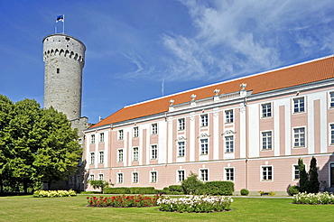 Castle of the Order of the Teutonic Knights, Tall Hermann Tower, seat of the Estonian parliament, Tallinn, formerly Reval, Estonia, Baltic States, Northern Europe