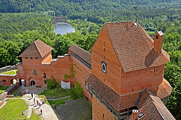 Yard of Turaida Castle, bishop's castle, Gauja river, Turaida, Latvia, Baltic States, Northern Europe