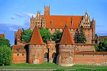 Malbork Castle, formerly Marienburg Castle, the seat of the Grand Master of the Teutonic Knights, Malbork, Mazury, Poland, Europe