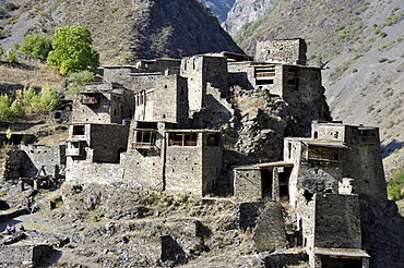 Fortress, Shatili, Khevsureti, High Caucasus, Georgia, Eurasia