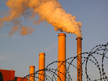 Pollution, coal-fired power plant, Tisova, West Bohemia, Czech Republic, Europe