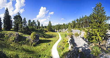 Wental valley in the Swabian Alb, Baden-Wuerttemberg, Germany, Europe