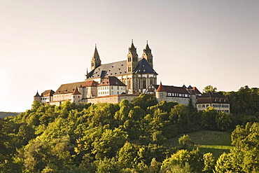 Grosscomburg or Comburg, Benedictine monastery near Schwaebisch Hall, Hohenlohe, Baden-Wuerttemberg, Germany, Europe