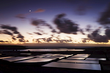 Dusk, Salinas de Janubio, Lanzarote, Canary Islands, Spain, Europe