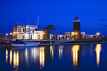 Former lighthouse in Playa Blanca, on the Marina Rubicon, Lanzarote, Canary Islands, Spain, Europe