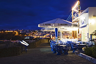 Restaurant on the promenade in Puerto del Carmen, Lanzarote, Canary Islands, Spain, Europe