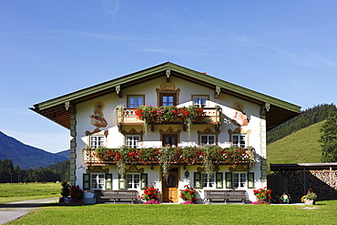 Farmhouse, 18th Century, Jachenau-Tannern, Isarwinkel, Upper Bavaria, Bavaria, Germany, Europe