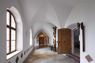 Cloister, Kloster Scheyern monastery, Hallertau, Holledau or Hollerdau, Upper Bavaria, Bavaria, Germany, Europe