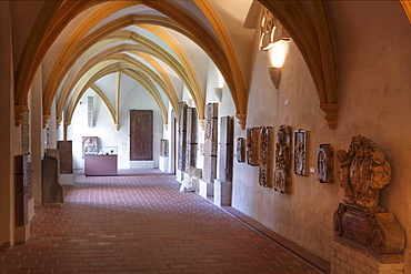 Lapidarium, Gothic cloister wing, Goettweig Abbey, Wachau, Mostviertel, Must Quarter, Lower Austria, Austria, Europe