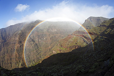 Rainbow, Valle Gran Rey, La Gomera, Canary Islands, Spain, Europe