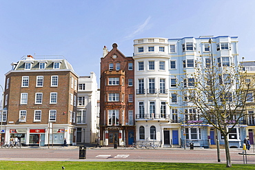 Row of houses, Old Steine, Brighton, East Sussex, England, United Kingdom, Europe
