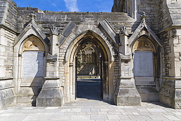 Entrance into Holyrood Church or Holy Rood Church, High Street, Southampton, Hampshire, England, United Kingdom, Europe