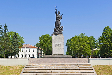 Latgale liberation monument United for Latvia, also known as Latgales Mara, Atbrivosanas Aleja, Atbrivosanas Avenue, Rezekne, Latgale, Latvia, Northern Europe