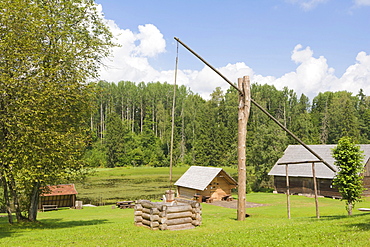 Well, Viktora Kirpa Ates museum, Ate, Annas Parish, Aluksne municipality, Latvia, Northern Europe