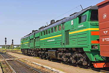 Diesel engine, Railway Station Rezekne II, Jupatovkas iela, Jupatovkas Street, Rezekne, Latgale, Latvia, Northern Europe