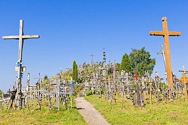 Kriziu kalnas, The Hill of Crosses, a site of pilgrimage, 12 km north of the city of Siauliai, Lithuania, Northern Europe