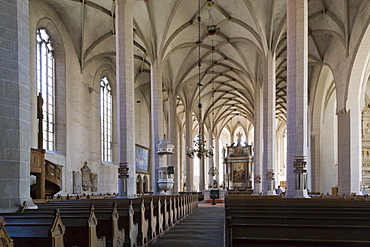 Interior of St Peter's cathedral, Dom St Petri, Katedrala Swj Petra, Fleischmarkt, Meat Market, Bautzen, Budysin, Budysyn, Budziszyn, Dresden region, Eastern Saxony, Upper Lusatia, Germany, Europe