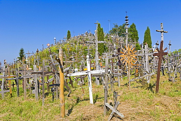 Kriziu kalnas, The Hill of Crosses, a site of pilgrimage, 12 km north of the city of Siauliai, Lithuania, Northern Europe