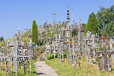 Kriziu kalnas, The Hill of Crosses, a site of pilgrimage, 12 km north of the city of Siauliai, Lithuania, Northern Europe