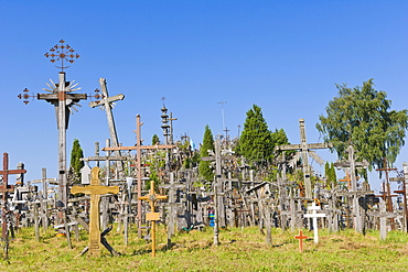 Kriziu kalnas, The Hill of Crosses, a site of pilgrimage, 12 km north of the city of Siauliai, Lithuania, Northern Europe