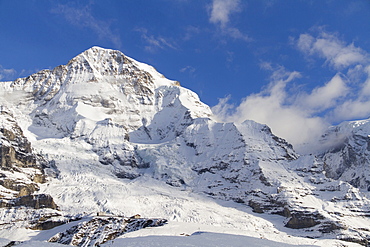 Moench mountain, north face, Grindelwald, Bernese Oberland region, canton of Bern, Switzerland, Europe