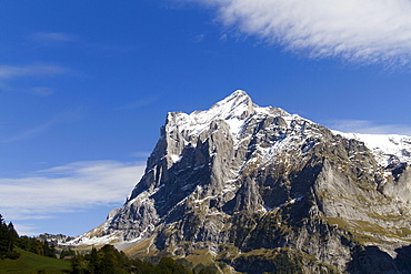 Wetterhorn mountain, Grindelwald, Bernese Oberland region, canton of Bern, Switzerland, Europe