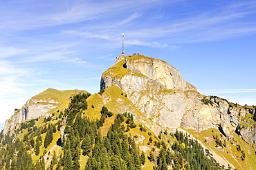 Mt. Hoher Kasten, right Mt. Kamor in the Appenzell Alps, Appenzell Inner-Rhodes, Switzerland, Europe