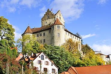 Historic Meersburg Castle in the historic town centre, Lake Constance district, Baden-Wuerttemberg, Germany, Europe