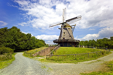 Reconstructed windmill in the Hessenpark open air museum, Hesse, Germany, Europe