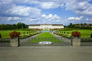 Schloss Ludwigsburg Palace, South Garden, New Corps de Logis, Ludwigsburg, Baden-Wurttemberg, Germany, Europe