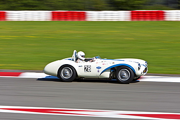 Race of post-war racing cars, Aston Martin, at the Oldtimer Grand Prix 2010 on the Nurburgring race track, Rhineland-Palatinate, Germany, Europe