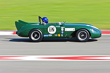 Race of post-war racing cars at the Oldtimer Grand Prix 2010 on the Nurburgring race track, Rhineland-Palatinate, Germany, Europe