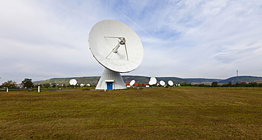 Earth station Fuchsstadt, Intelsat, satellite dishes, Hammelburg, Lower Franconia, Bavaria, Germany, Europe