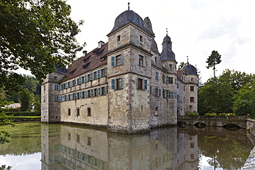 Wasserschloss Mitwitz moated castle, Landkreis Kronach district, Upper Franconia, Bavaria, Germany, Europe