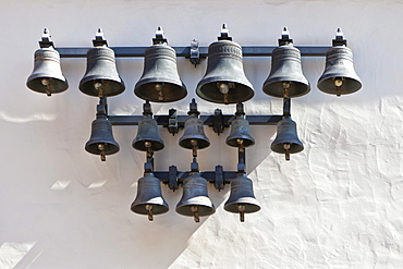 Carillon as a facade ornaments, Hauptmarkt square, Trier, Rhineland-Palatinate, Germany, Europe