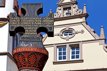 Marktkreus, Market Cross, Hauptmarkt square, Trier, Rhineland-Palatinate, Germany, Europe