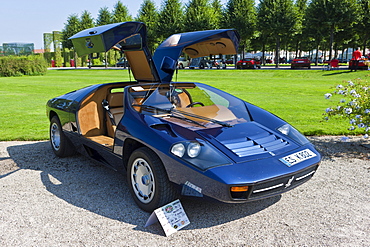 Isdera Imperator 108i Coupe, built in 1984, Germany, Classic-Gala, Concours d'Elegance in the Baroque castle gardens, Schwetzingen, Baden-Wuerttemberg, Germany, Europe