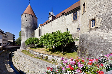 Yverdon Castle, Yverdon-les-Bains, Lac Du Neuchatel, Lake Neuchatel, Vaud Mittelland, Switzerland, Europe