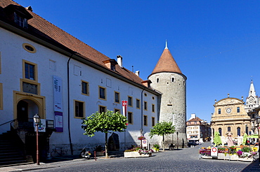 Yverdon Castle, Yverdon-les-Bains, Lac Du Neuchatel, Lake Neuchatel, Vaud Mittelland, Switzerland, Europe