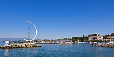 Ouchy harbour, Lausanne, canton of Vaud, Lake Geneva, Switzerland, Europe