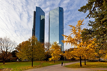 Deutsche Bank, autumn, Frankfurt am Main, Hesse, Germany, Europe